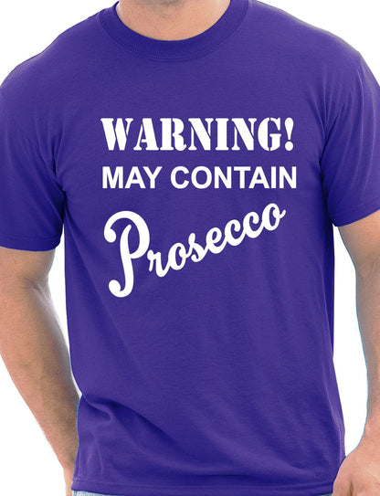 Warning Contains Prosecco Funny Drinks T-Shirt