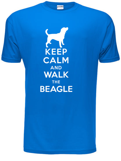 Keep Calm Walk The Beagle KC Dog Lovers Gift Mens T-Shirt Size S-XXL