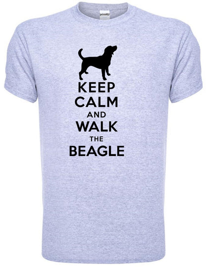 Keep Calm Walk The Beagle KC Dog Lovers Gift Mens T-Shirt Size S-XXL