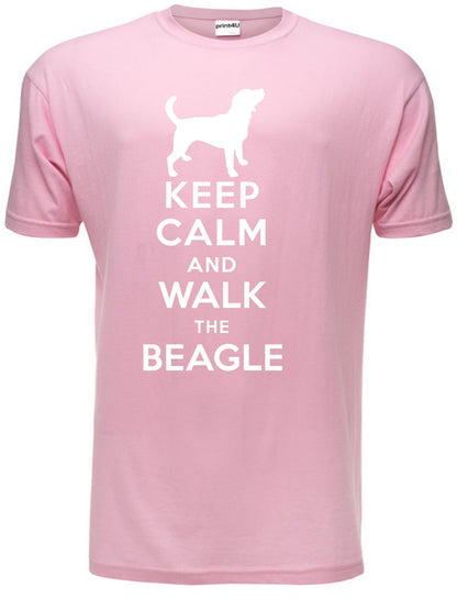 Keep Calm Walk The Beagle KC Dog Lovers Gift Mens T-Shirt Size S-XXL