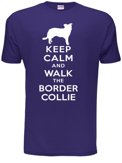Keep Calm Walk The Border Collie KC Dog Lovers Gift Mens T-Shirt Size S-XXL