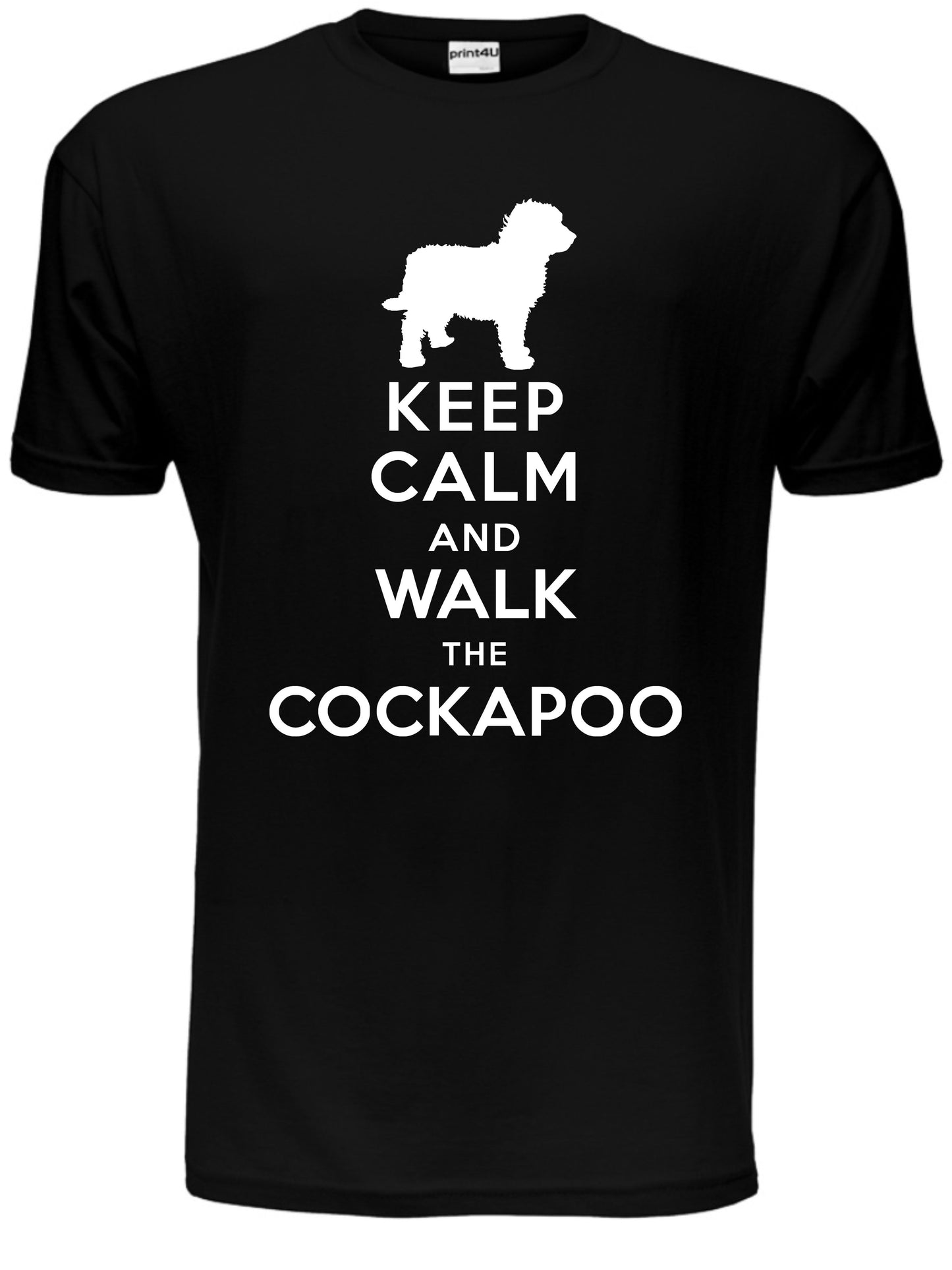 Keep Calm Walk The Cockapoo KC Dog Lovers Gift Mens T-Shirt Size S-XXL