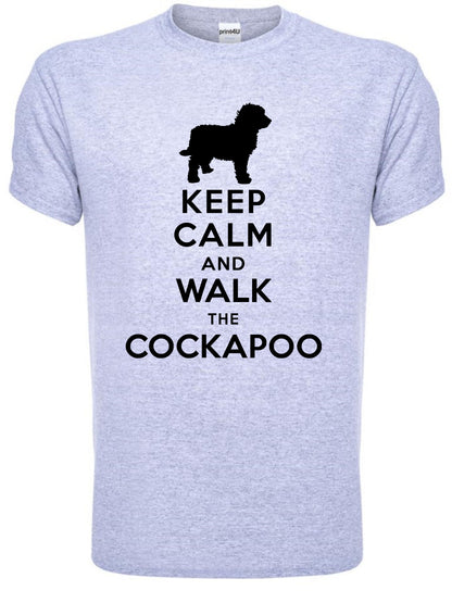 Keep Calm Walk The Cockapoo KC Dog Lovers Gift Mens T-Shirt Size S-XXL