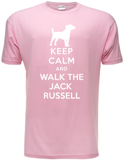 Keep Calm Walk The Jack Russell KC Dog Lovers Gift Mens T-Shirt Size S-XXL