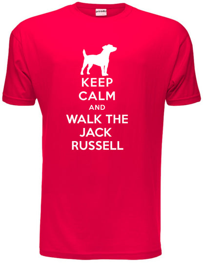 Keep Calm Walk The Jack Russell KC Dog Lovers Gift Mens T-Shirt Size S-XXL