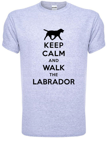Keep Calm Walk The Labrador KC Dog Lovers Gift Mens T-Shirt Size S-XXL