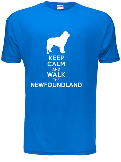 Keep Calm Walk The Newfoundland KC Dog Lovers Gift Mens T-Shirt Size S-XXL