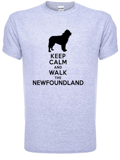 Keep Calm Walk The Newfoundland KC Dog Lovers Gift Mens T-Shirt Size S-XXL