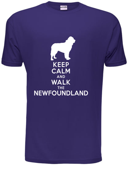 Keep Calm Walk The Newfoundland KC Dog Lovers Gift Mens T-Shirt Size S-XXL