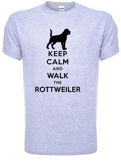 Keep Calm Walk The Rottweiller KC Dog Lovers Gift Mens T-Shirt Size S-XXL