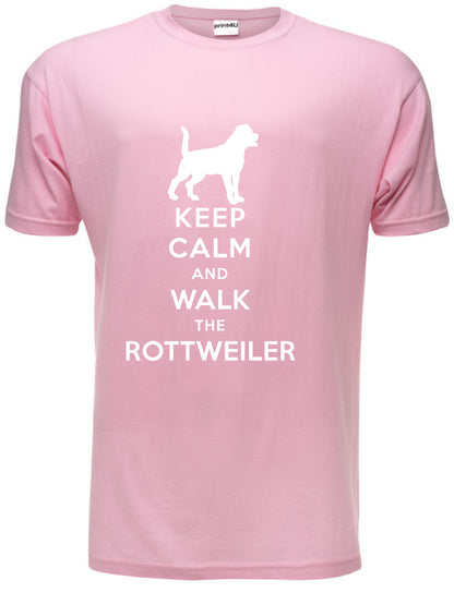 Keep Calm Walk The Rottweiller KC Dog Lovers Gift Mens T-Shirt Size S-XXL