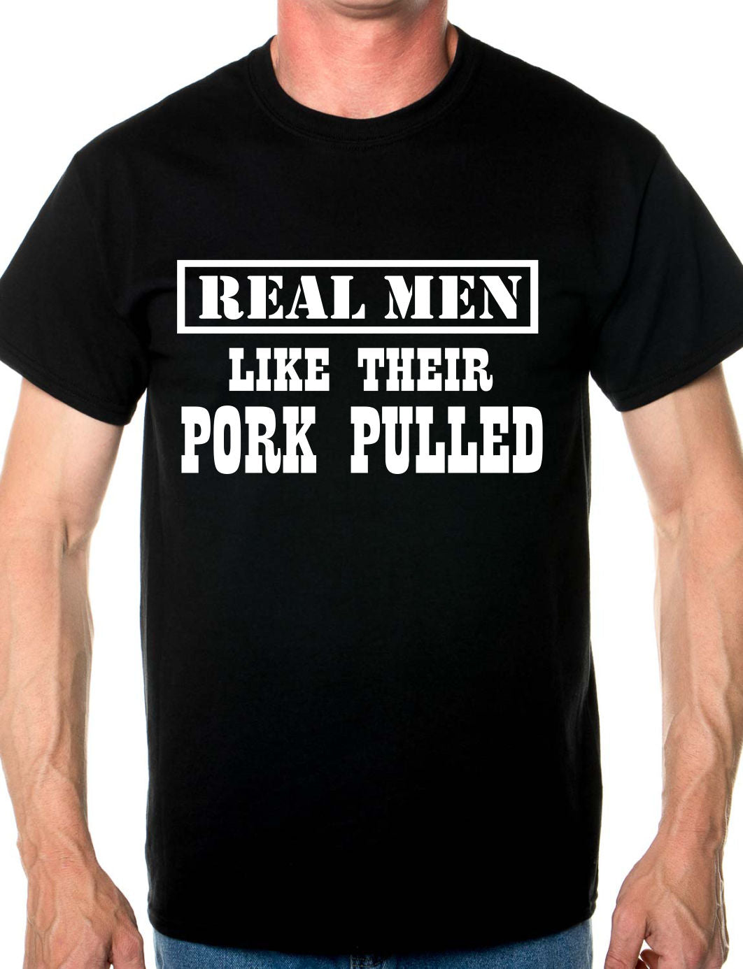 Real Men Like Their Pork Pulled Barbeque Mens T-Shirt Size S-XXL