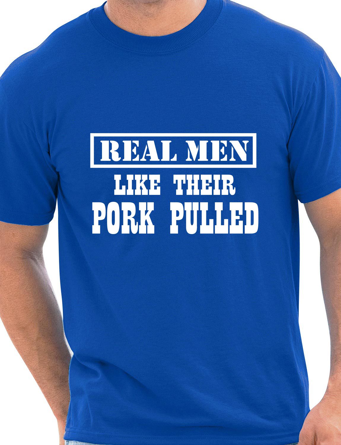 Real Men Like Their Pork Pulled Barbeque Mens T-Shirt Size S-XXL