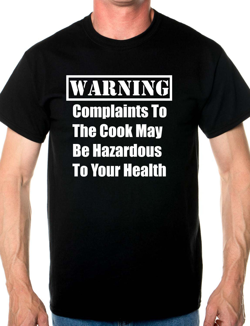 Warning Complaints to The Cook Mens T-Shirt Size S-XXL