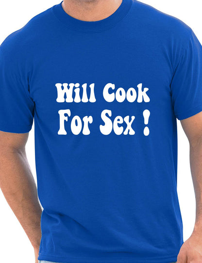 Will Cook For Sex BBQ Mens T-Shirt Size S-XXL