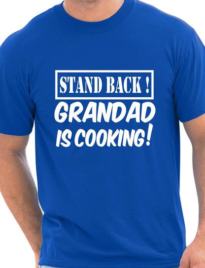 Stand Back Grandad Is Cooking Barbeque Mens T-Shirt Size S-XXL