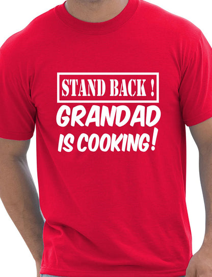 Stand Back Grandad Is Cooking Barbeque Mens T-Shirt Size S-XXL