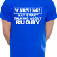 Warning May Talk About Rugby 6 Nations Rugy Player Mens T-Shirt