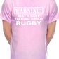 Warning May Talk About Rugby 6 Nations Rugy Player Mens T-Shirt