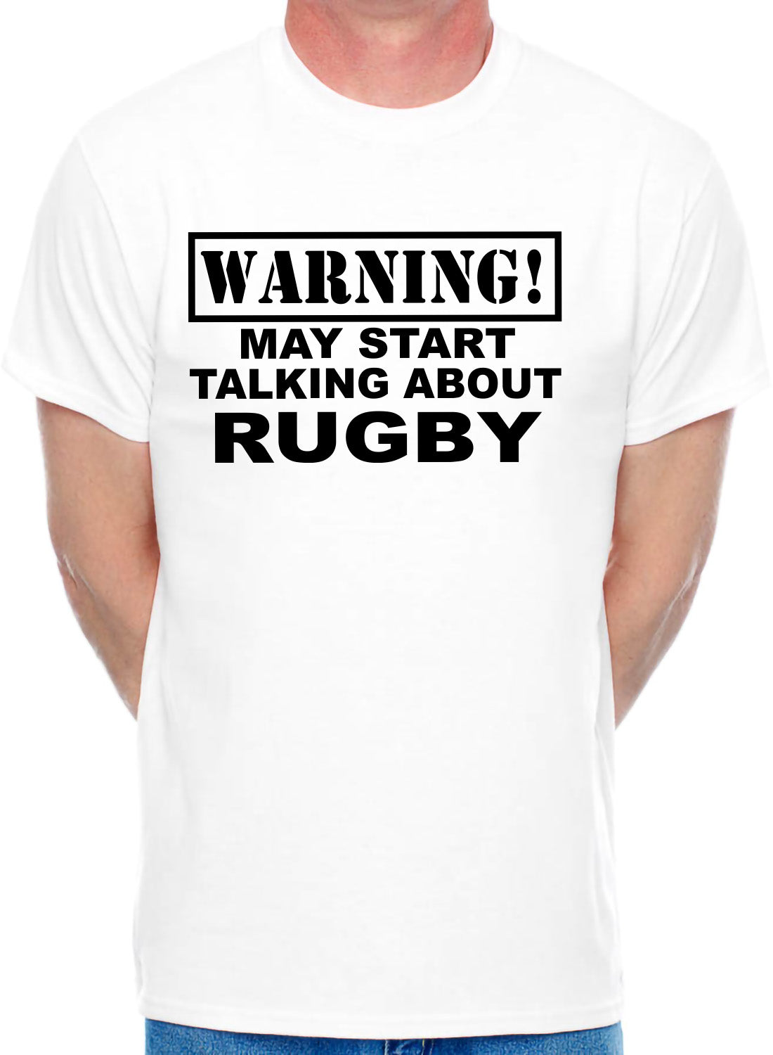 Warning May Talk About Rugby 6 Nations Rugy Player Mens T-Shirt