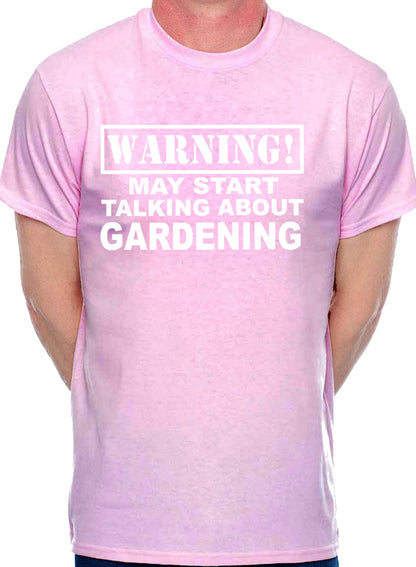 Warning May Talk About Gardening Gardener Mens T-Shirt