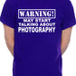 Warning May Talk About Photography Photographer Mens T-Shirt