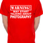 Warning May Talk About Photography Photographer Mens T-Shirt