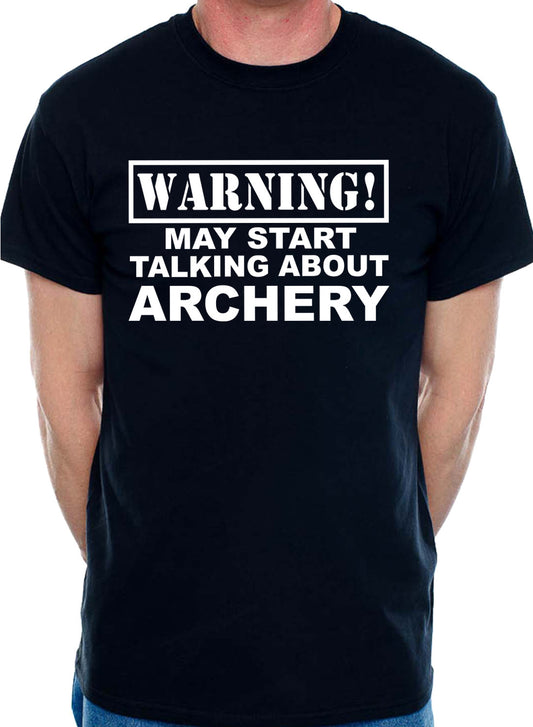Warning May Talk About Archery Mens T-Shirt