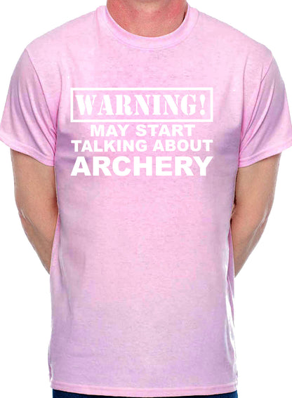 Warning May Talk About Archery Mens T-Shirt