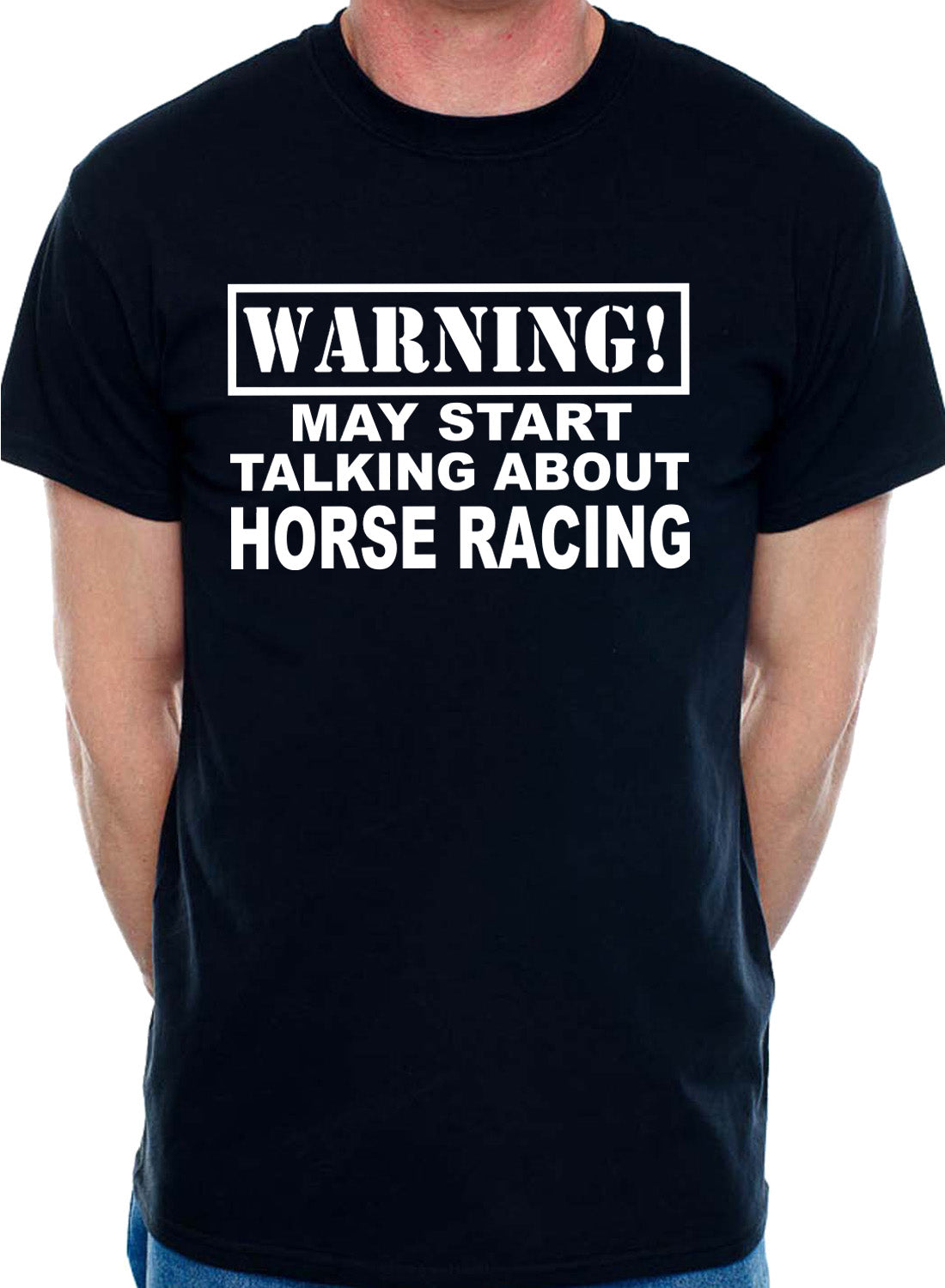 Warning May Talk About Horse Racing Mens T-Shirt