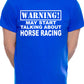 Warning May Talk About Horse Racing Mens T-Shirt