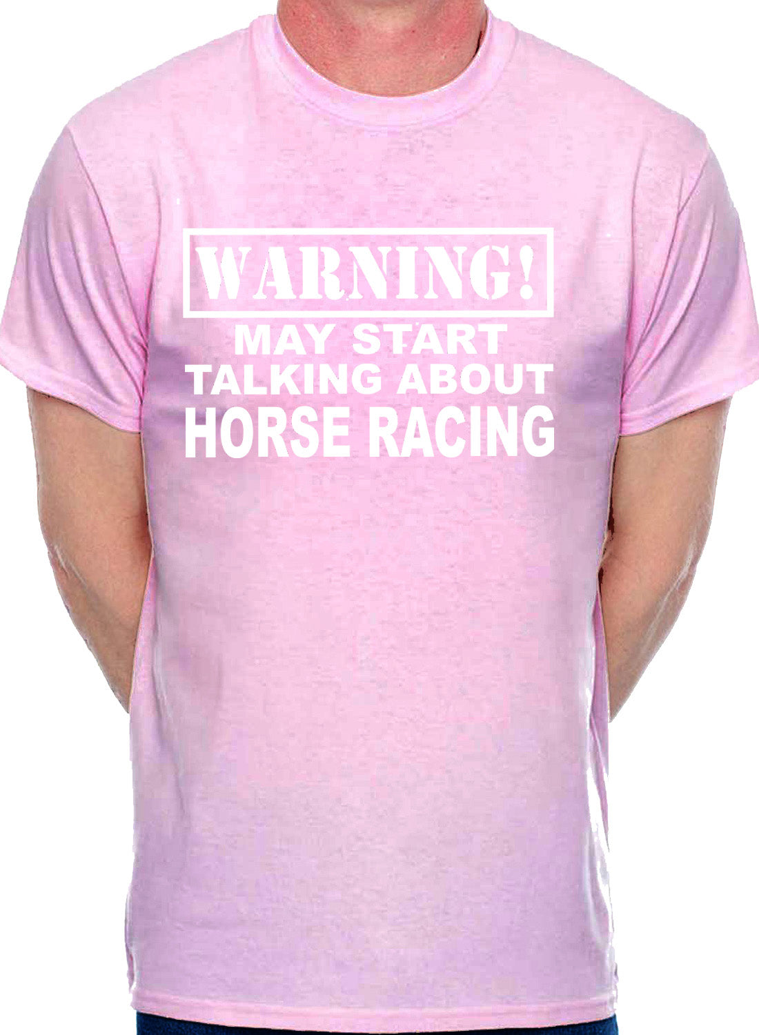Warning May Talk About Horse Racing Mens T-Shirt