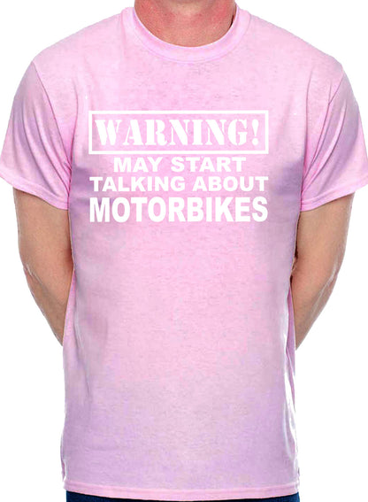 Warning May Talk About Motorbikes Moto GP Mens T-Shirt