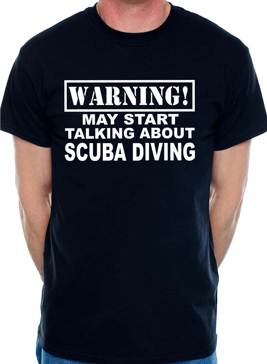 Warning May Talk About Scuba Diving Diver Mens T-Shirt