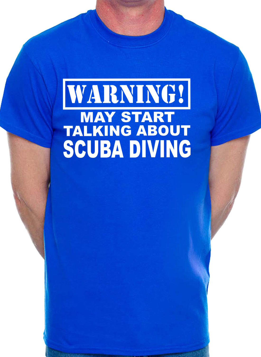 Warning May Talk About Scuba Diving Diver Mens T-Shirt