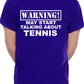 Warning May Talk About Tennis Wimbledon Mens T-Shirt