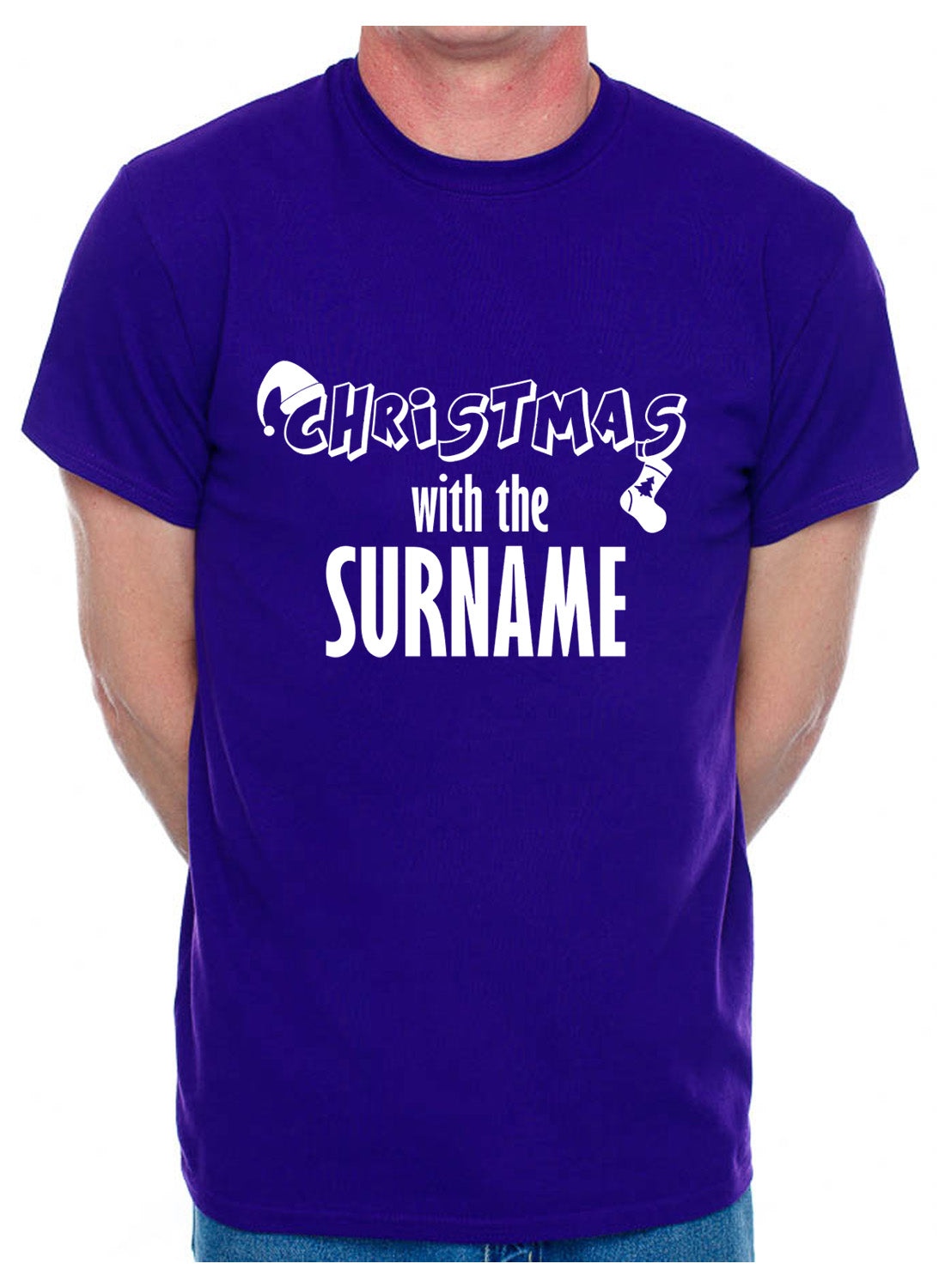 Personalised Mens T-Shirt Christmas With Any Name
