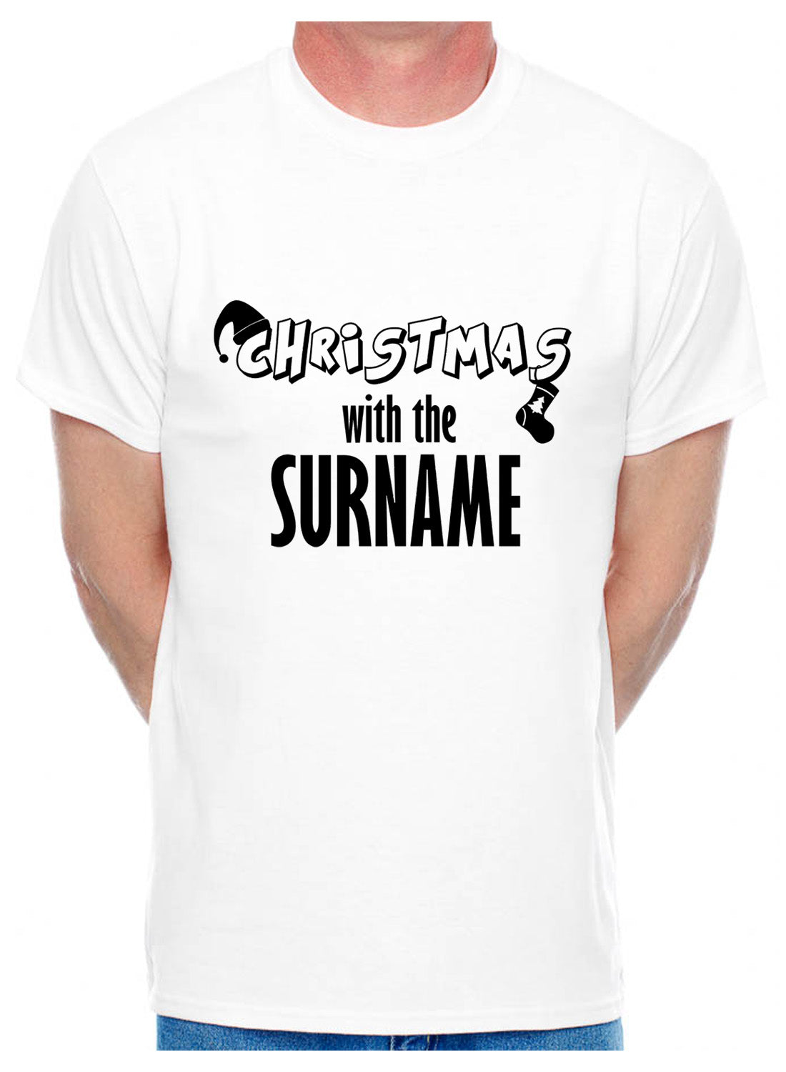 Personalised Mens T-Shirt Christmas With Any Name