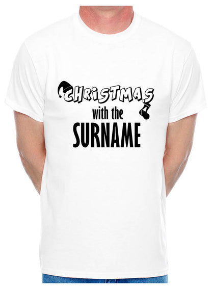 Personalised Mens T-Shirt Christmas With Any Name