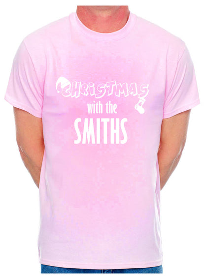 Customised Mens T-Shirt Any Name Or Word Christmas With The Smiths