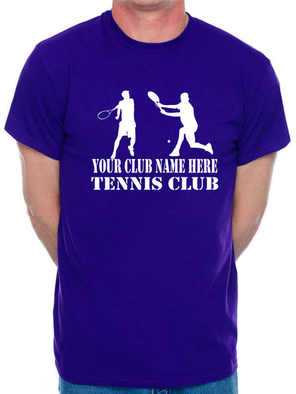 Personalised Mens T-Shirt Your Club Name Here Tennis Local Sports Team Name