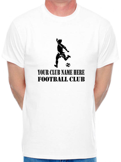 Personalised Mens T-Shirt Your Club Name Here Football Local Sports Team Name