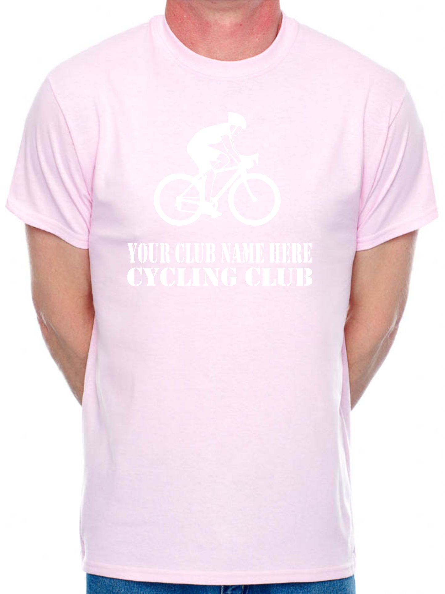 Personalised Mens T-Shirt Your Club Name Here Cycling Local Sports Team Name