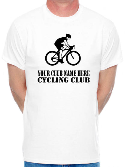 Personalised Mens T-Shirt Your Club Name Here Cycling Local Sports Team Name