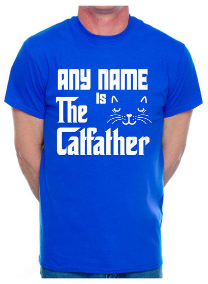 Personalised Mens T-Shirt The Catfather Any Name For Cat Lovers