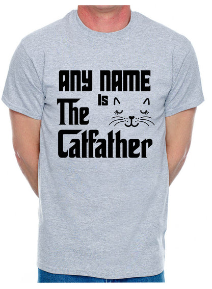 Personalised Mens T-Shirt The Catfather Any Name For Cat Lovers