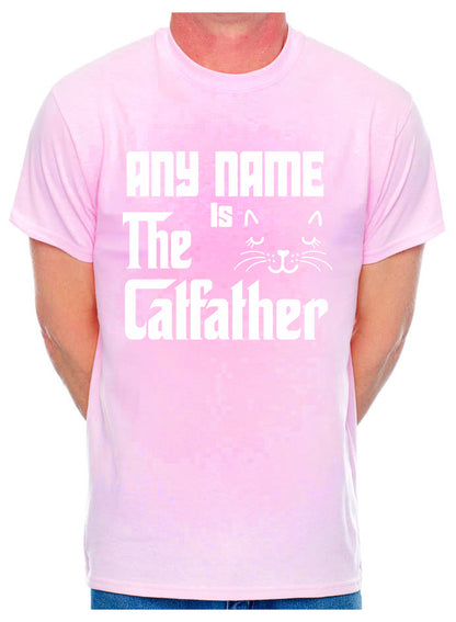 Personalised Mens T-Shirt The Catfather Any Name For Cat Lovers