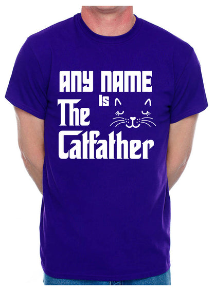 Personalised Mens T-Shirt The Catfather Any Name For Cat Lovers