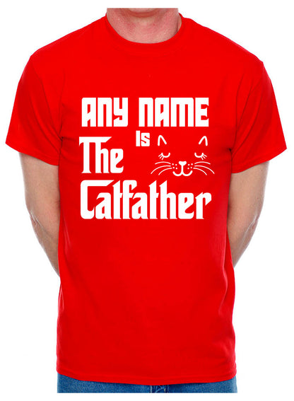 Personalised Mens T-Shirt The Catfather Any Name For Cat Lovers