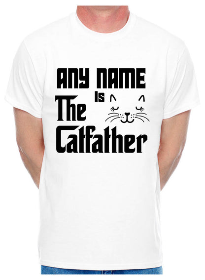 Personalised Mens T-Shirt The Catfather Any Name For Cat Lovers